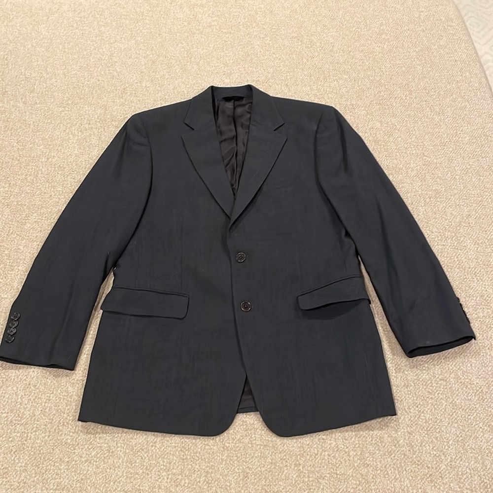 Brooks Brother Men Charcoal Gray 2-piece Suit Pants flat front Jacket 2-button